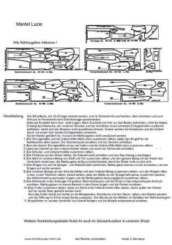 Papierschnittmuster Schnittmuster Berlin - Mantel Luzie