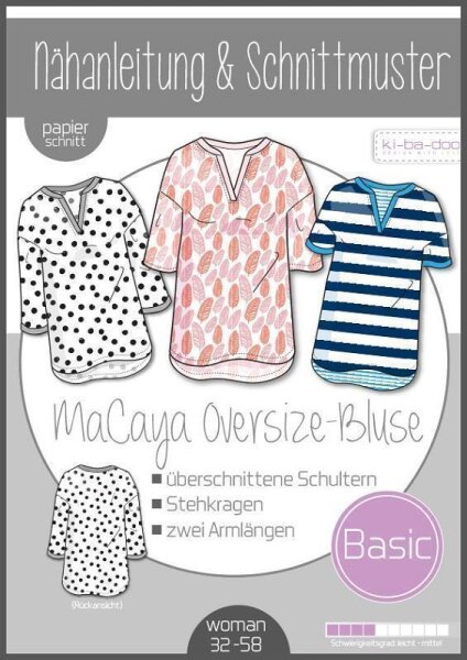 Papierschnittmuster Ki-Ba-Doo - MaCaya Oversize-Bluse