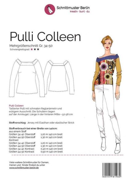 Papierschnittmuster Schnittmuster Berlin - Pulli Colleen