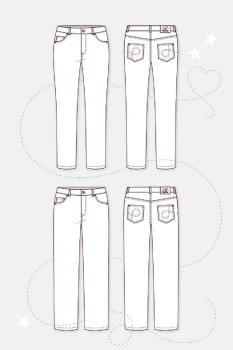 Papierschnittmuster Pattydoo- Jeans #1 & Jeans #2