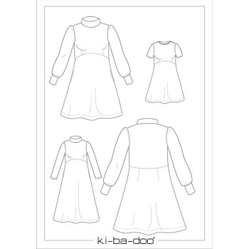 Papierschnittmuster Ki-Ba-Doo - Inga - ausgestelltes Kleid