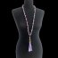 Handgemachte Boho-Halskette mit hochwertigen Glasperlen in Hell-Violett
