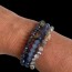 Elastisches Armband &ndash; einzeln aufgef&auml;delt &ndash; Jeansblau glitzer