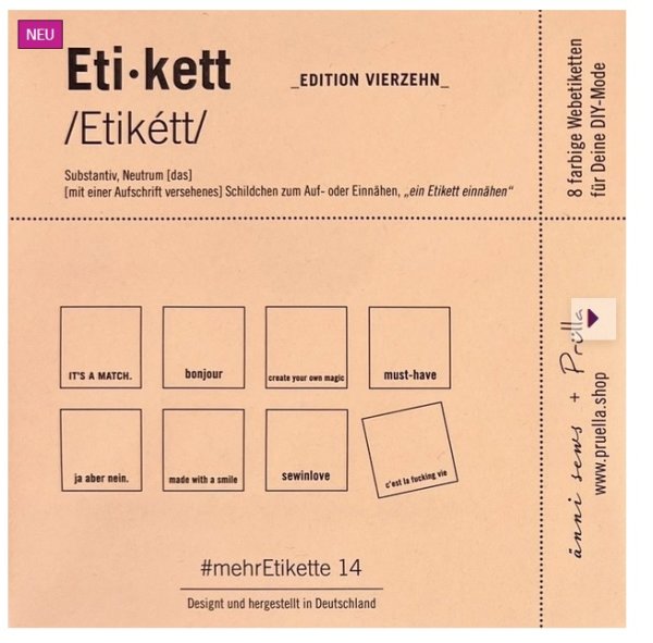 #mehrEtikette - 8 Web-Etiketten - 14. Edition blass apricot