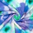 Viskose-Cr&ecirc;pe - Big Painted Flowers - royalblau/lapisblau/gr&uuml;n/lila