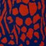 Jacquard-Jersey - Mira - Animal - Blau/Orange