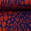 Jacquard-Jersey - Mira - Animal - Blau/Orange