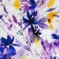 Viskose-Stretch-Webware - watercolor flowers - royal/lila auf soft rosa