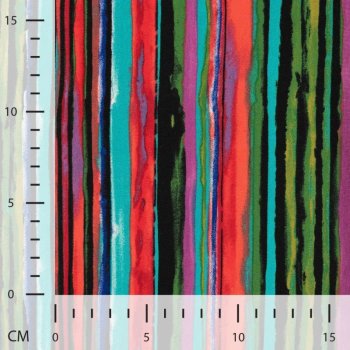 Viskose-Jersey - Stripes - t&uuml;rkis/rot/cyclam/schwarz