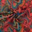 Rayon-Baumwoll Webware - Modern Paisley - rot/cyclam/royalblau/orangerot