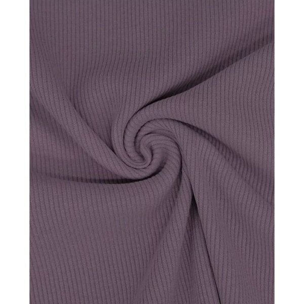 Baumwoll-Rippenjersey - uni - dusty lilac