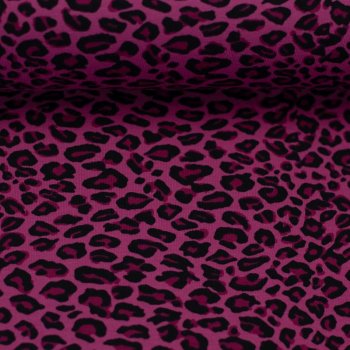 Baumwolljersey - Vera - Leopard - Pink