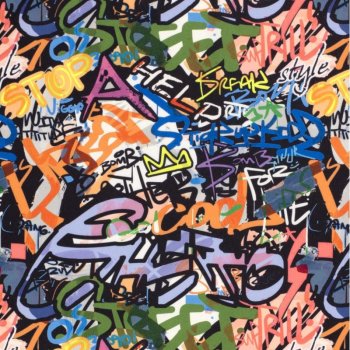 Bi-elastischer Sport Jersey - Stretch Print - Graffiti...