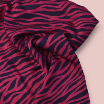 Mind the Maker - Viskose Twill - Zebra - Fuchsia+Indigo...