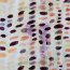 Viskose-Webware - Aquarell Dots - apricot/bordeaux/grau/zartgelb