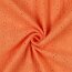 Musselin - Double Gauze mit Lochstickerei - Blumen - hellorange