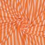 Rest = 2,00 m*  Viskose Wirkware mit Pique-Struktur - Streifen - wei&szlig;/orange