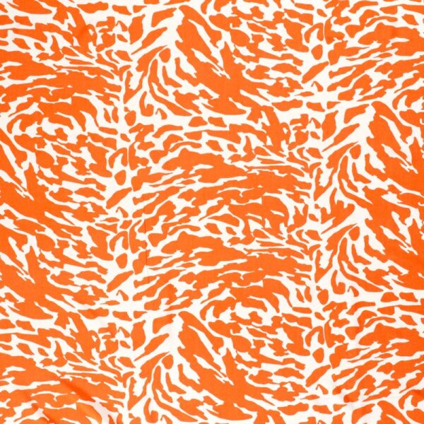 Viskose-Webware - Camouflage - orange/wei&szlig;