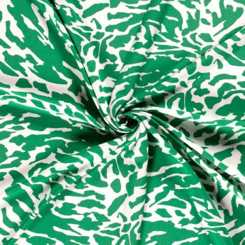 Viskose-Webware - Camouflage - grün/weiß