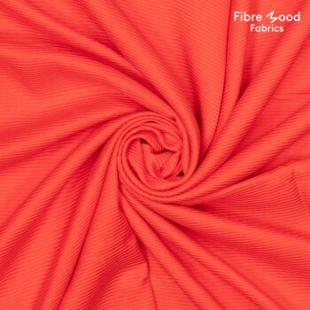 Fibre Mood - Viskose-Jaquard - Shiney Stripes - Rotorange