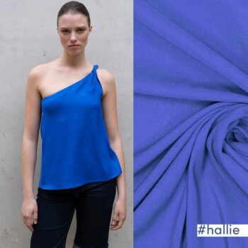 Fibre Mood - Viskose-Satin mit Elasthan - Royalblau