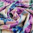 Viskose-Jersey - Retro-Blumen in Violett/Mint/Creme