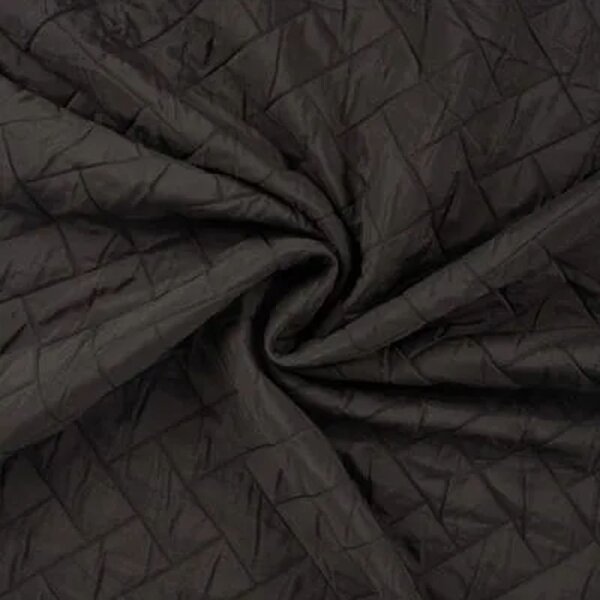 Leichter Steppstoff Diagonal Quilted - Karly - uni - schwarz