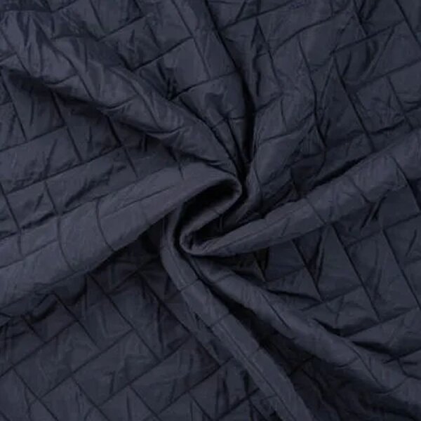 Leichter Steppstoff Diagonal Quilted - Karly - uni - navy