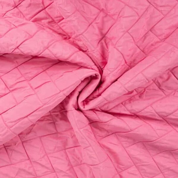 Leichter Steppstoff Diagonal Quilted - Karly - uni - candypink