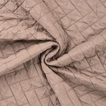 Leichter Steppstoff Diagonal Quilted - Karly - uni - taupe
