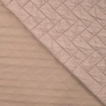 Leichter Steppstoff Diagonal Quilted - Karly - uni - taupe