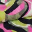 Viskosejersey - Graphic leaves - kiwi/khaki/pink/schwarz