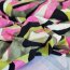 Viskosejersey - Graphic leaves - kiwi/khaki/pink/schwarz