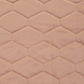 Samt-Steppstoff - Osaka - Quilted Hexagon - dusty rose