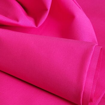 Baumwoll-Popeline- mit Elasthan - uni - pink ( 1...