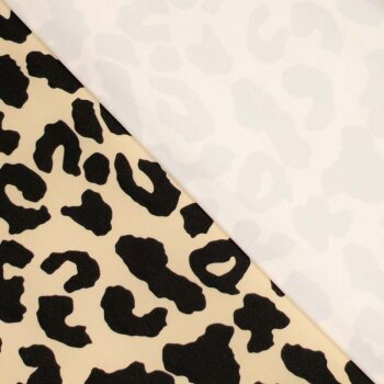 Bi-elastischer Sport Jersey - Matt - Leopard - schwarz...