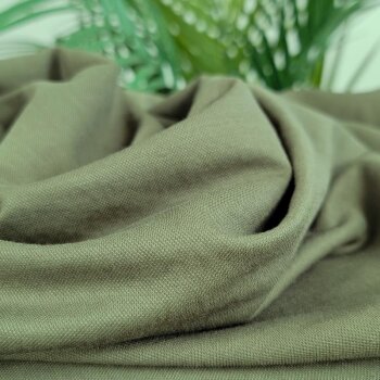 Rest = 1m*Viskose-Pique - Lino - uni - khaki