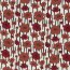 Rest = 0,6m* Baumwolljersey &quot;Johanna&quot; Blumen/ Striche - terracotta/ burgundy