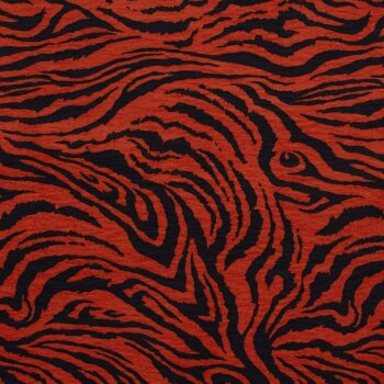 Viskose Twill Webware - Zebra - schwarz/rostrot