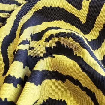 Viskose Twill Webware - Zebra - schwarz/currygelb