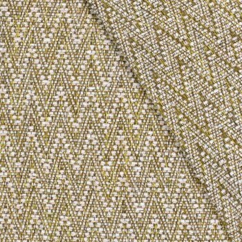 Jacquard-Webstoff Zick-Zack mit leichtem Glitzer - Lime/Gr&uuml;n/Apircot