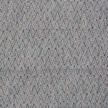 Jacquard-Webstoff Zick-Zack mit leichtem Glitzer - Marine/Bleu/Apricot