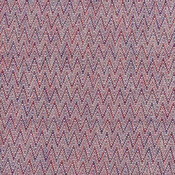 Jacquard-Webstoff Zick-Zack mit leichtem Glitzer - Rot/Violett/Apricot