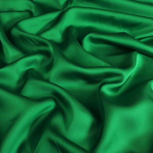 Rest = 1,10 m*  Viskose-Satin uni - grass green