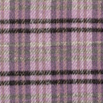 leichter Jacquard-Mantelstoff - Karo - flieder/grau/schwarz