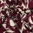 Baumwoll-Satin- Flowers - bordeaux/ecru