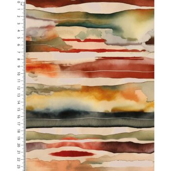 French Terry - leichter Sommersweat - Watercolor Stripes...