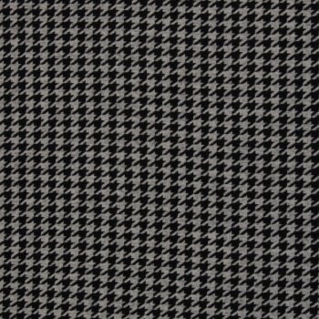 Baumwoll-Jacquard-Jersey - Xaver - Hahnentritt - schwarz