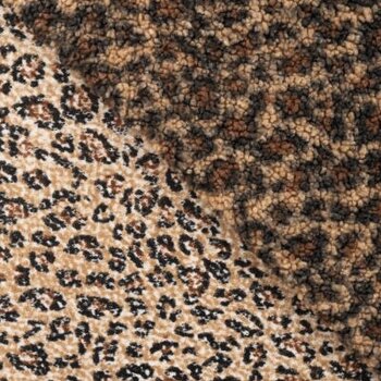 Kunstfell Curly Boucle - Panther - braun/beige