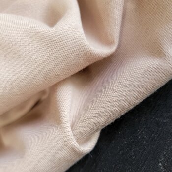 Rest = 1,00 m*  Basic-Shirt-Jersey ohne Elasthan - uni - Beige